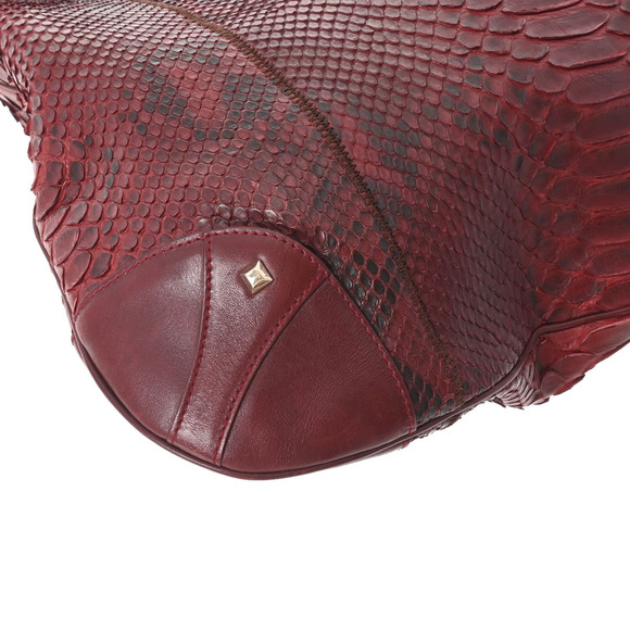 Gucci Jackie Shoulder Bag Bordeaux Python Leather - Picture 9 of 9